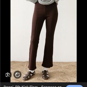 DONNI. Rib kick flare in espresso